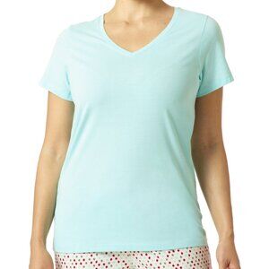 #1104 Hue Solid V-Neck Pajama T-Shirt - Plume